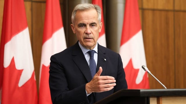 Kanada, Australia Ikut Inggris Akui Negara Palestina, Warning Soal Hamas Perdana Menteri (PM) Kanada Mark Carney saat konferensi pers terkait Kanada juga mengakui Kemerdekaan Palestina. Foto : Ist