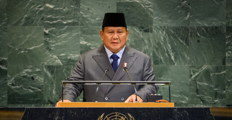 Presiden di acara KTT Palestina di Markas PBB New York. Foto : Ist