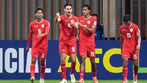 Selebrasi Timnas U-23 usai menang 5-0 dari Makau. Foto : Ist
