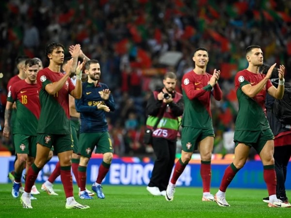 Kualifikasi Piala Dunia 2026 Selebrasi skuad Portugal. Foto : Ist