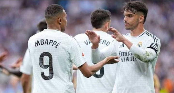 Kylian Mbappe (9) bomber Real Madrid. Foto : Ist