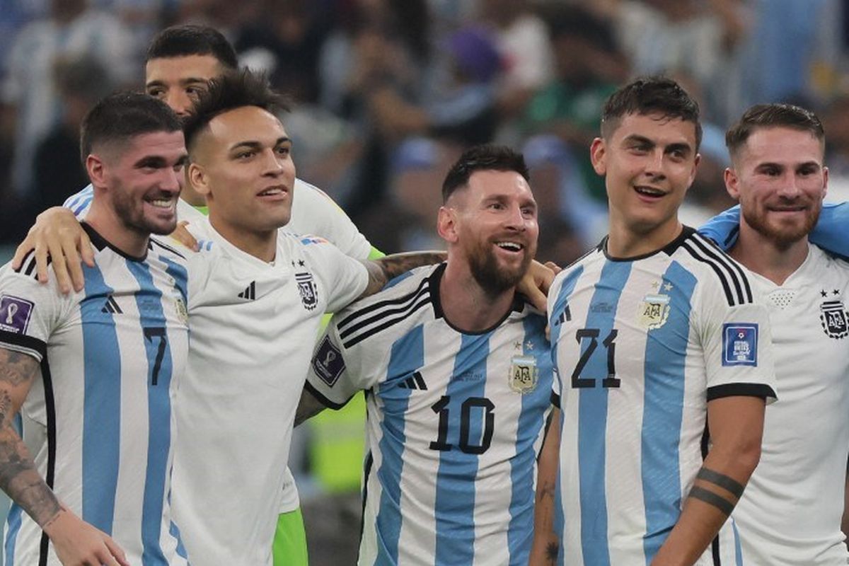 Messi Antar Argentina Lolos ke Piala Dunia 2026, Uruguay Menyusul Lionel Messi dan skuad Argentina. Foto : Ist