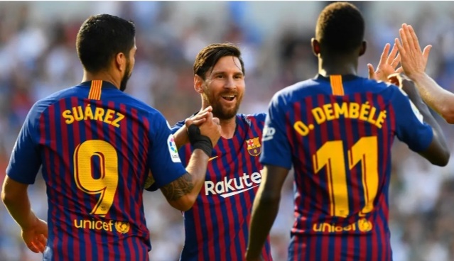 Messi dan Dembele pernah satu tim di Barca. Foto : Ist