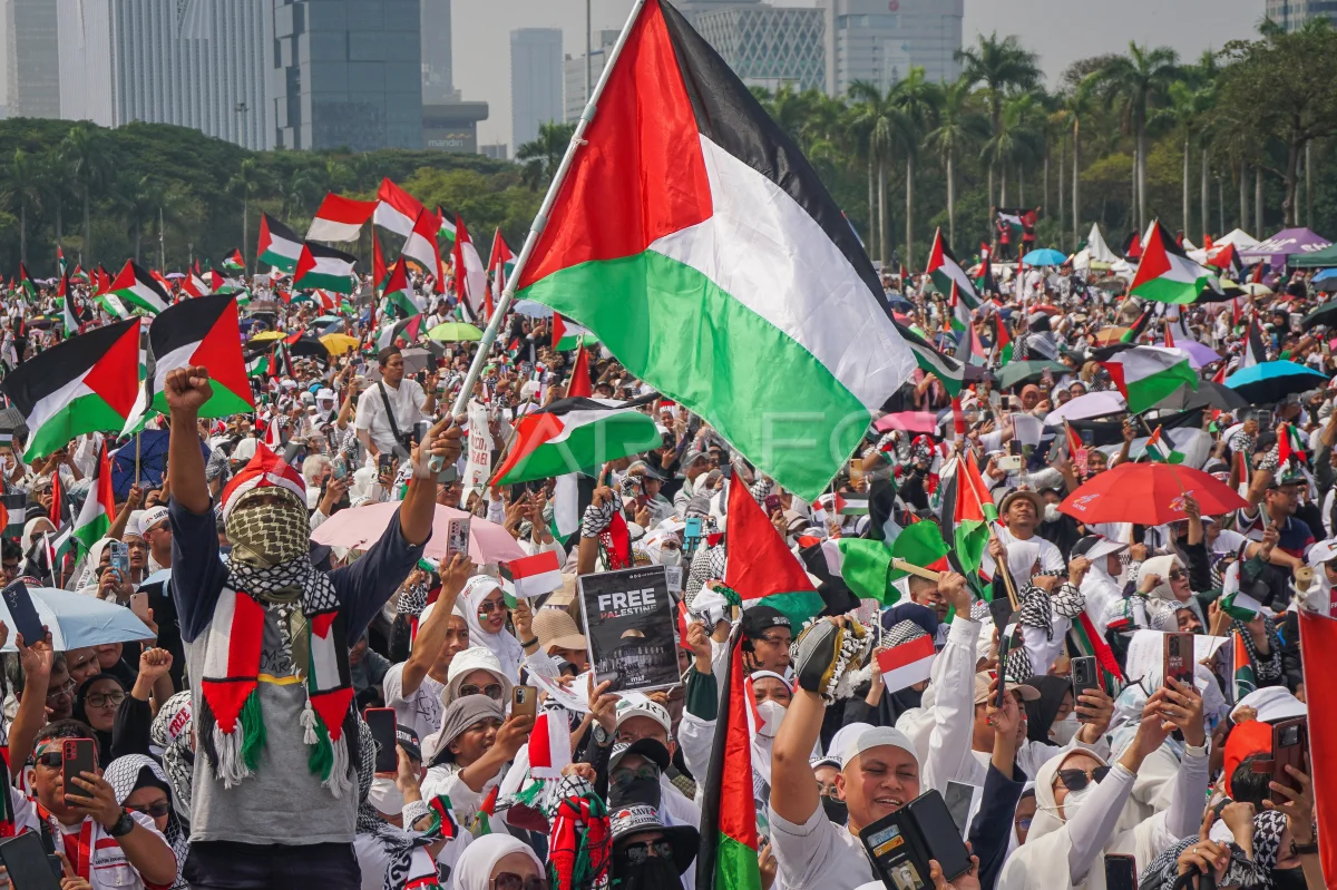 Aksi akbar Palestina Merdeka di Jakarta. Foto : Ist