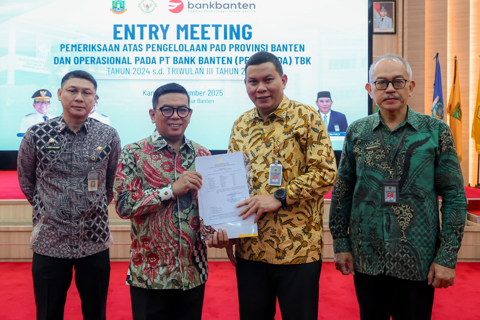 Pengelolaan Anggaran Cerminkan Efektivitas Pelayanan Publik Gubernur Banten Andra Soni pada acara Entry Meeting. Foto : Ist