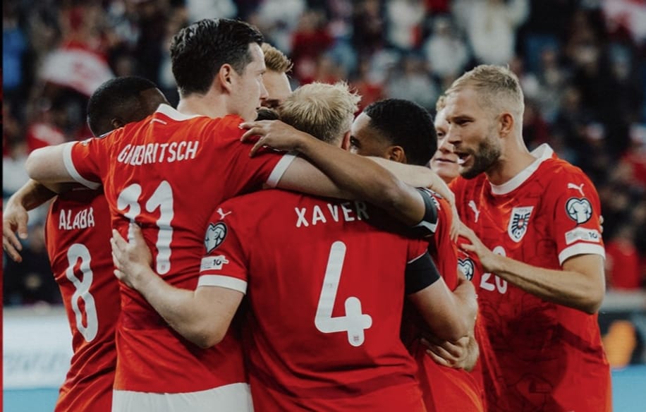 Austria Dan Denmark Pesta Gol Skuad Austria saat mencukur San Marino 10-0. Foto : Ist