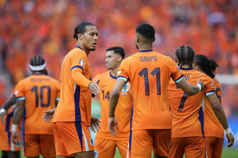 Sekebrasi timnas Belanda usai bekuk Finlandia 4-1. Foto : Ist