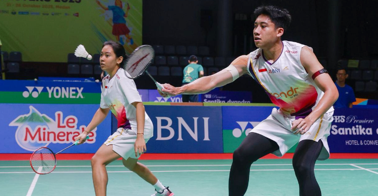 Ganda campuran Marwan Faza/Aisyah Salsabila Putri Pranata. Foto : Ist