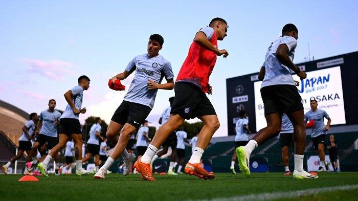 Sesi latihan skuad Inter Milan. Foto : Ist