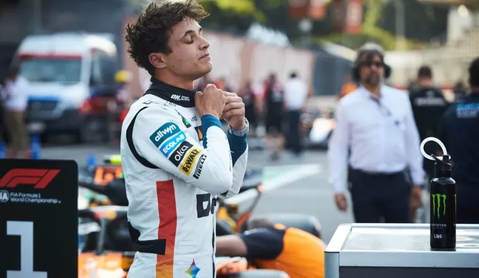 Juara di Grand Prix Meksiko, Lando Norris Rebut Puncak Klasemen F1 2025 Pembalap McLaren, Lando Norris sukses merebut juara di Meksiko 2025. Foto : Ist