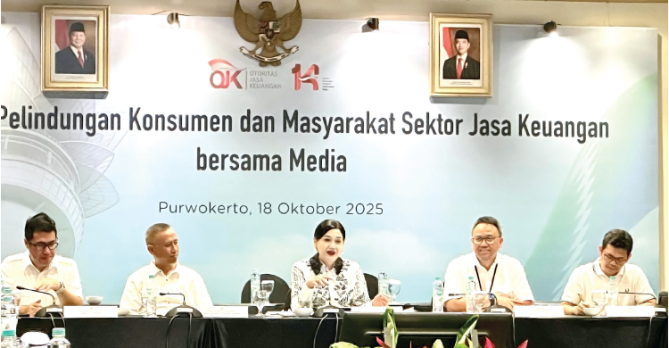 OJK Selamatkan Dana Masyarakat Rp 376,8 M Konferensi pers oleh OJK terkait kasus penipuan. Foto : Ist