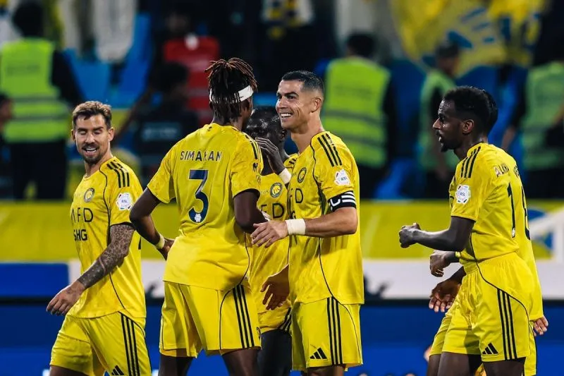 Ronaldo Gagal Bawa Al Nassr di Piala Raja Ronaldo dan dkuad Al Nassr. Foto : Ist