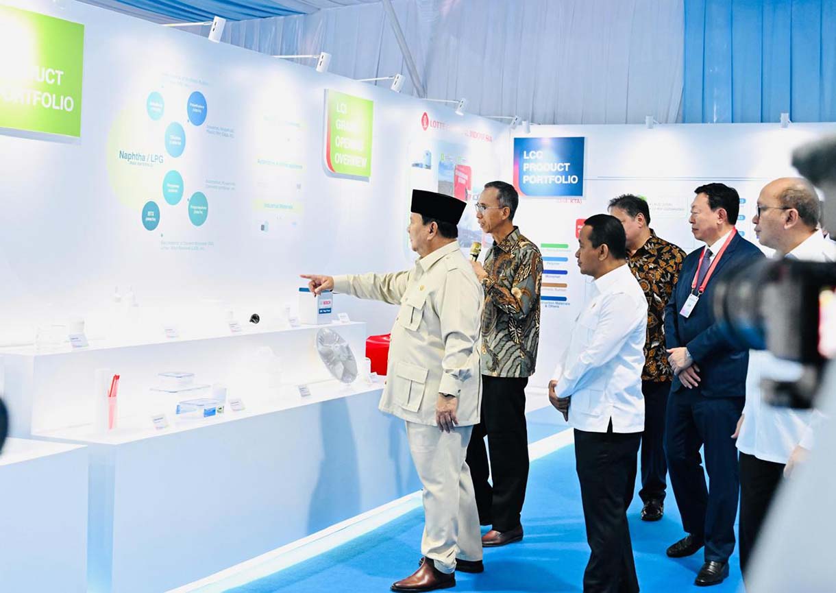 Presiden Prabowo pada acara peresmian pabrik di Cilegon. Foto : Ist