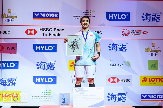 Jojo rebut juara di Hylo Open 2025. Foto : Ist
