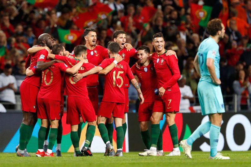 Ronaldo dan skuad Timnas Portugal. Foto : Ist