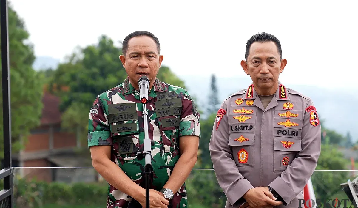 Panglina TNI Jenderal Agus Subiyanto dan Kapolri Jenderal Listyo Sigit Prabowo. Foto : Ist