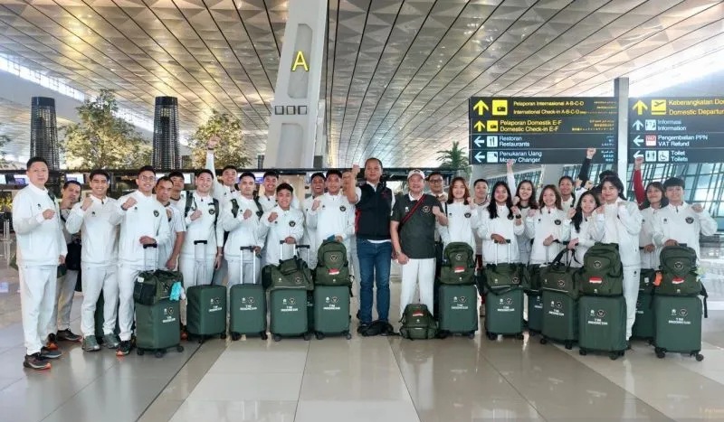 Cabor bulutangkis Ind9nesia di SEA Games 2025. Foto : Ist