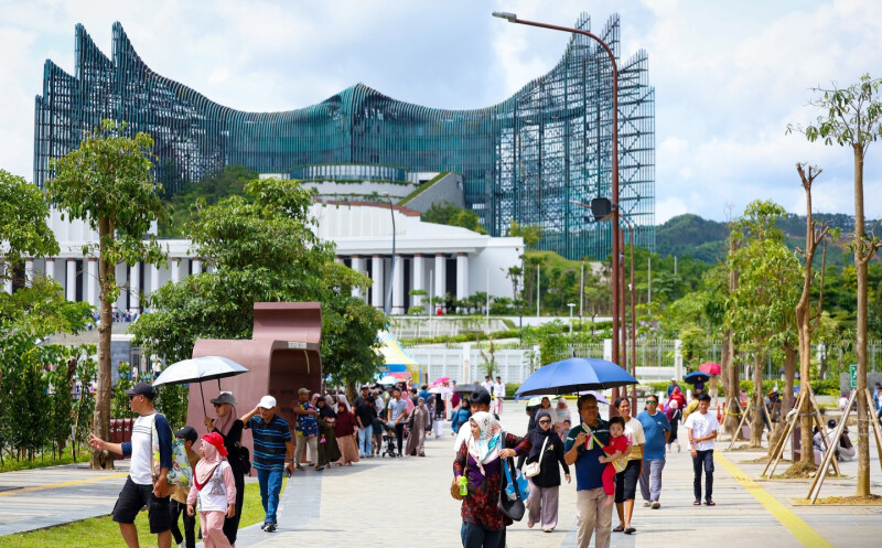 Pengunjung IKN dihari Libur. Foto : Ist