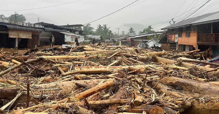 Kondisi Desa Bunin, Kecamatan Serbajadi, Kabupaten Aceh Timur pasca banjir bandang dan longsor. Foto : Ist