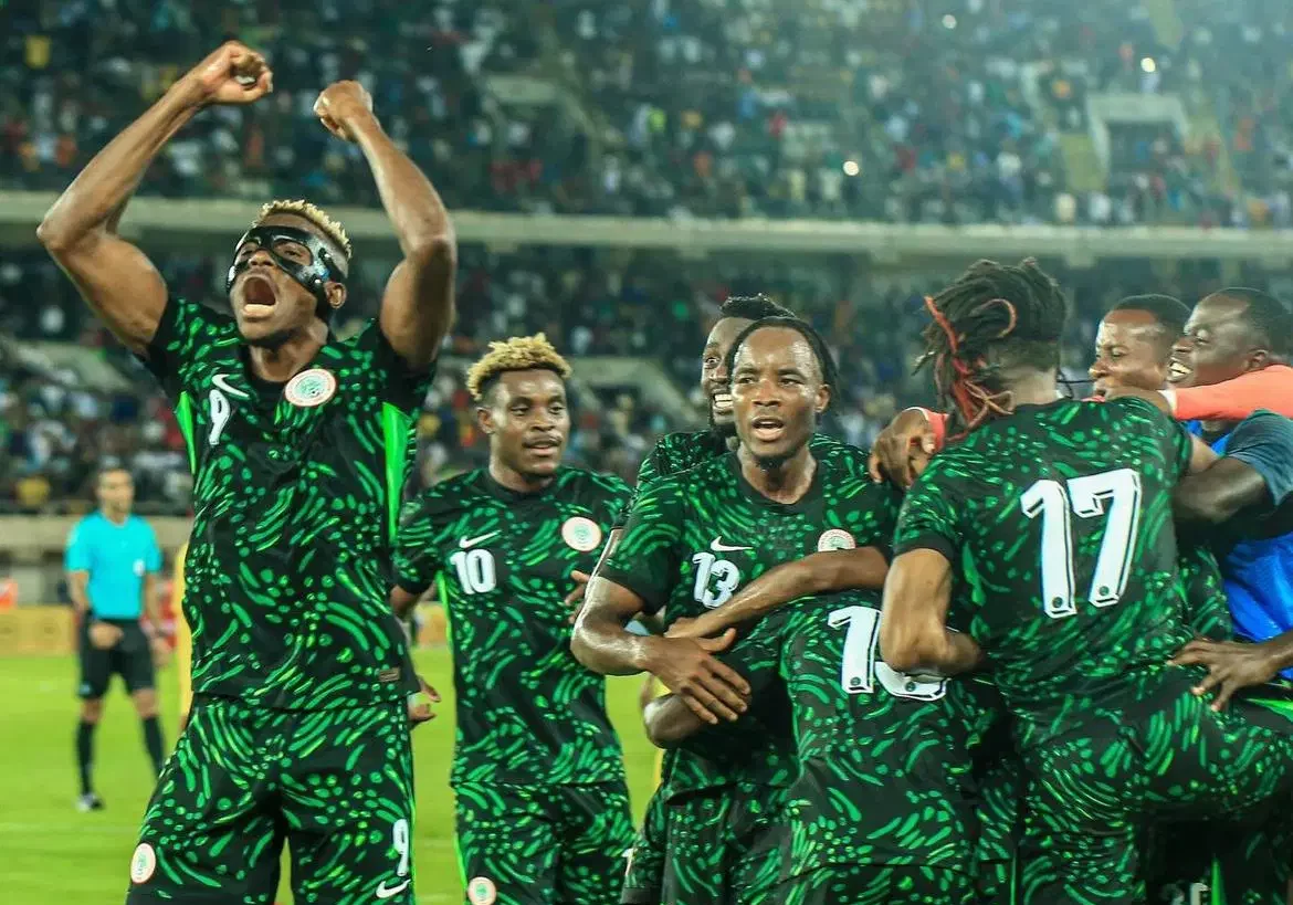 Selebrasi timnas Nigeria usai menang 2-1 dari Tanzania. Foto : Ist