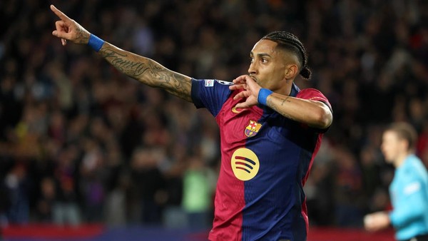 Gelandang Barca Raphinha. Foto ; Ist