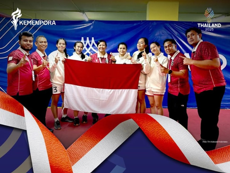 Tim kabaddi putri sukses persembahkan medali emas ke 80. Foto : Ist