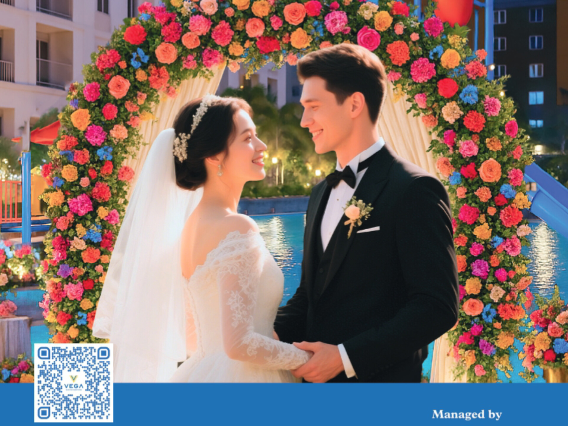 Vega Hotel Gading Serpong menghadirkan paket pernikahan eksklusif mulai Rp18 juta net, menawarkan konsep wedding all-in-one lengkap untuk akad, sangjit, hingga resepsi. (Dok. Vega Hotel)