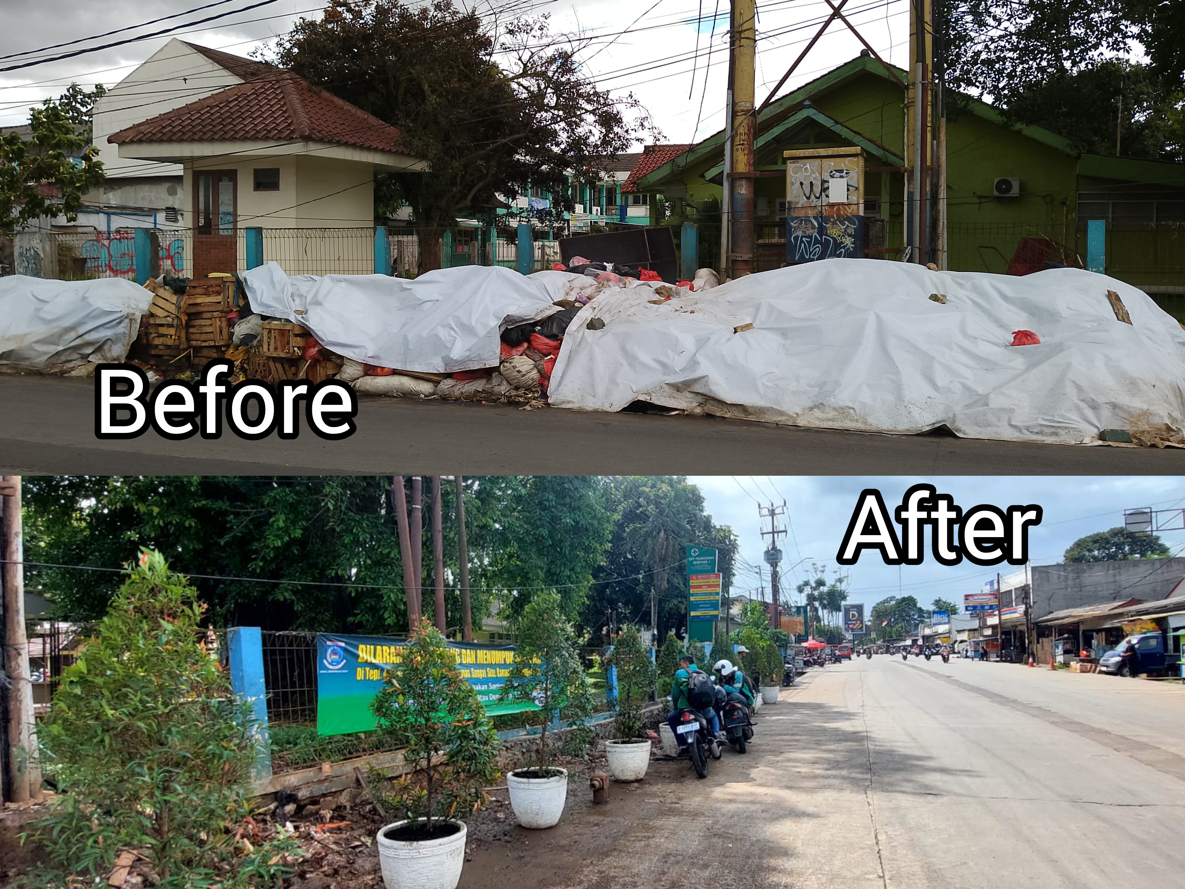 Tumpukan sampah yang sempat menggunung kini telah diangkut dan area ditata rapi, Sabtu (20/12/2025). (tangselpos.id/rmn)