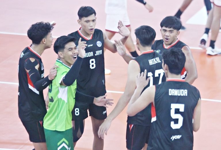 Selebrasi Garuda Jaya usai mengalahkan Bhayangkara Presisi 3-2. Foto : Ist