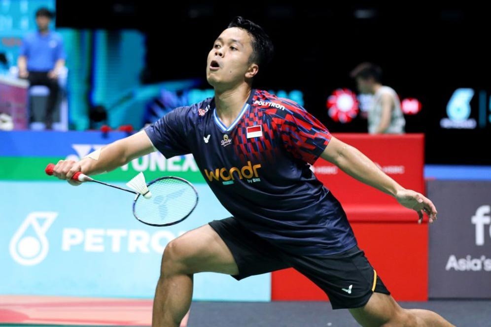 Tunggal putra Indonesia Anthony Sinisuka Ginting. Foto : Ist