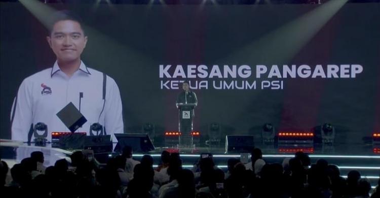 Pidato Ketum PSI Kaesang. Foto : Ist