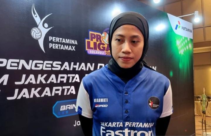 Megawati kapten Tim Voli Putri Jakarta Pertamina Enduro. Foto : Ist