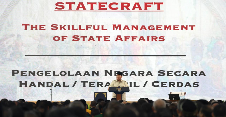 Presiden Prabowo pada acara dialog bersama 1.100 akademisi. Foto : Ist