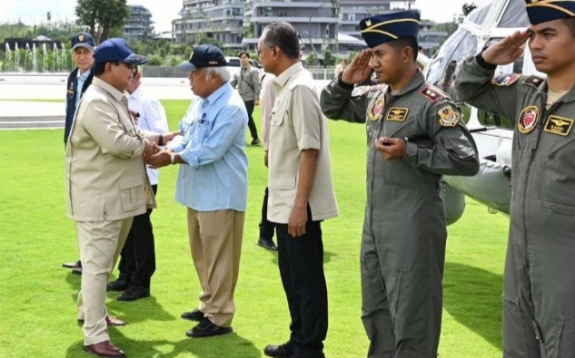 Presiden Prabowo ketika meninjau IKN. Foto : Ist