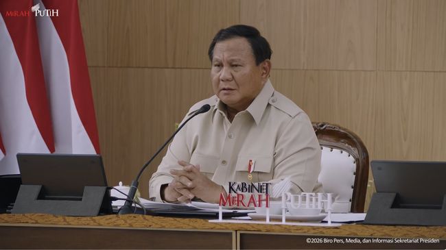 Presiden Prabowo saat memimpin retret di Hambalang, Selasa (6/1/26). Foto : Ist