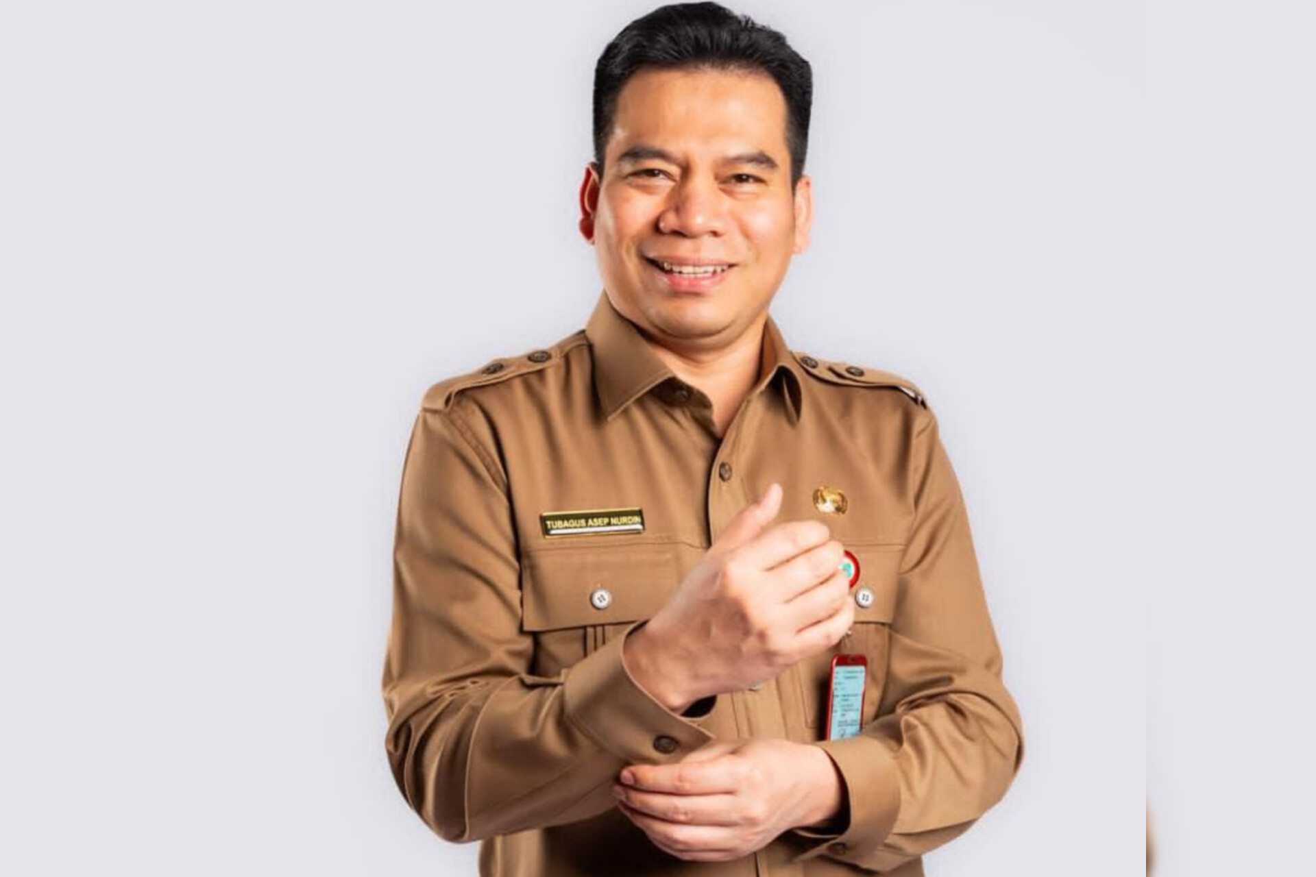 TB Asep Nurdin menyampaikan pesan Wali Kota, Sabtu (11/1/2026) di Serpong. (Dok. Humas Pemkot Tangsel)