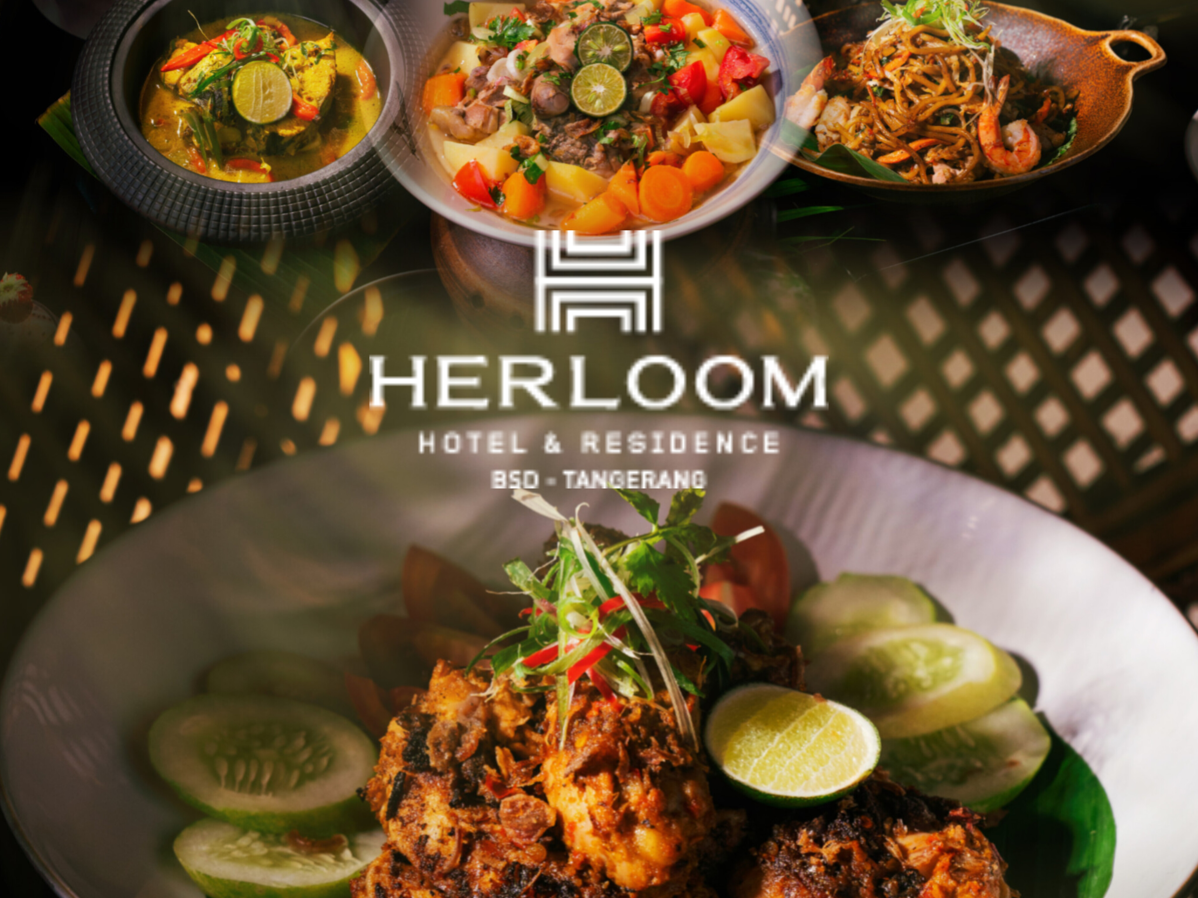 Aneka sajian khas Nusantara dan menu favorit keluarga tersaji hangat di Herloom Hotel & Residence BSD. (tangselpos.id/lim)