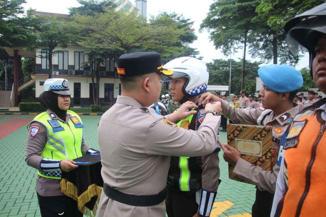 Polres Tangsel gelar apel untuk pengamanan jelang Ramadan. Apel itu dilaksanakan di Markas Polres Tangsel, Senin (2/2).