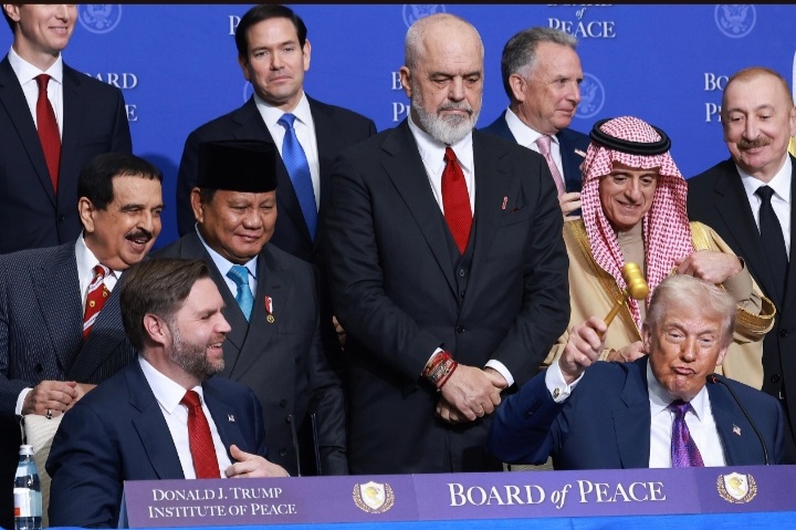 Presiden Prabowo pada acara Dewan Perdamaian (Board of Peace) di AS. Foto : Tim Media Presiden