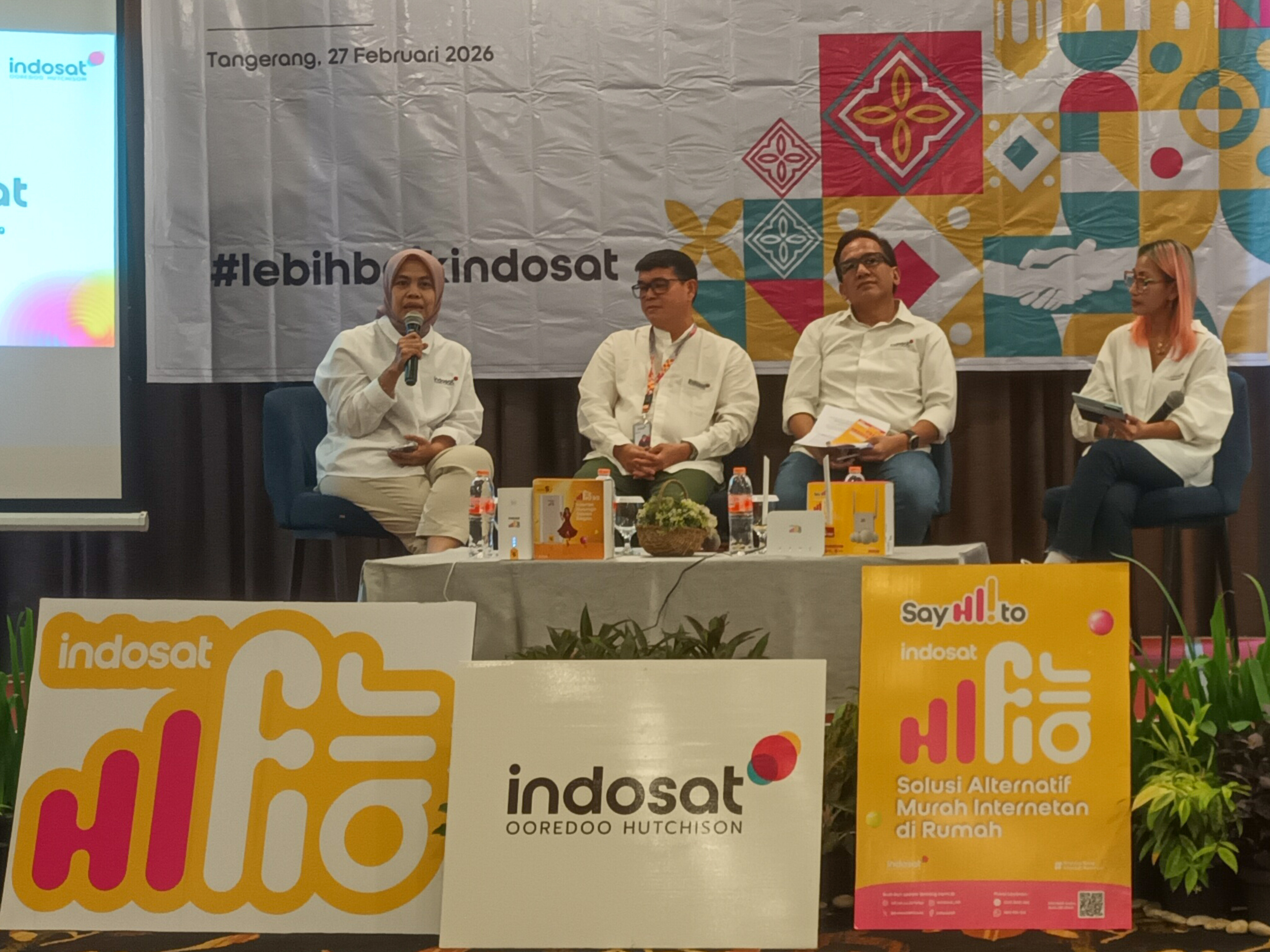 Indosat Ooredoo Hutchison memaparkan kesiapan dan penguatan jaringan di wilayah penyangga Jakarta saat media gathering Circle Jakarta Raya di Bintaro, Tangerang Selatan, Jumat (27/2/2026). (tangselpos.id/lim)