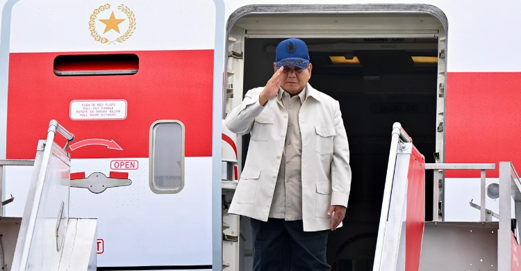 Ptesiden Prabowo bertolak ke AS untuk bertemu Presiden Donald Trump. Foto : Ist