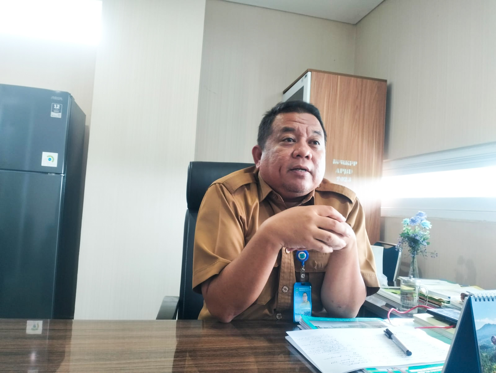 Kepala Bidang Pertanahan dan Pemakaman Disperkimta Tangsel Agus Mulyadi menyebut perluasan TPA Cipeucang dilakukan untuk menambah daya tampung sampah kota. (tangselpos.id/irm)