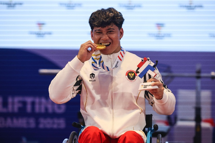 Mabruk Arib Dzaky Atlet para angkat berat putra yang mendapat Bonus 1M. Foto : Ist