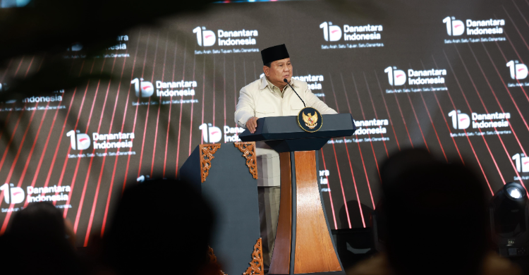 Presiden Prabowo pada acara HUT 1 tahun Danantara. Foto : Ist