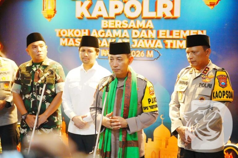 Kapolri Jenderal Listyo Sigit Prabowo saat Safari Ramadan di Mapolda Jawa Timur. Foto : Ist