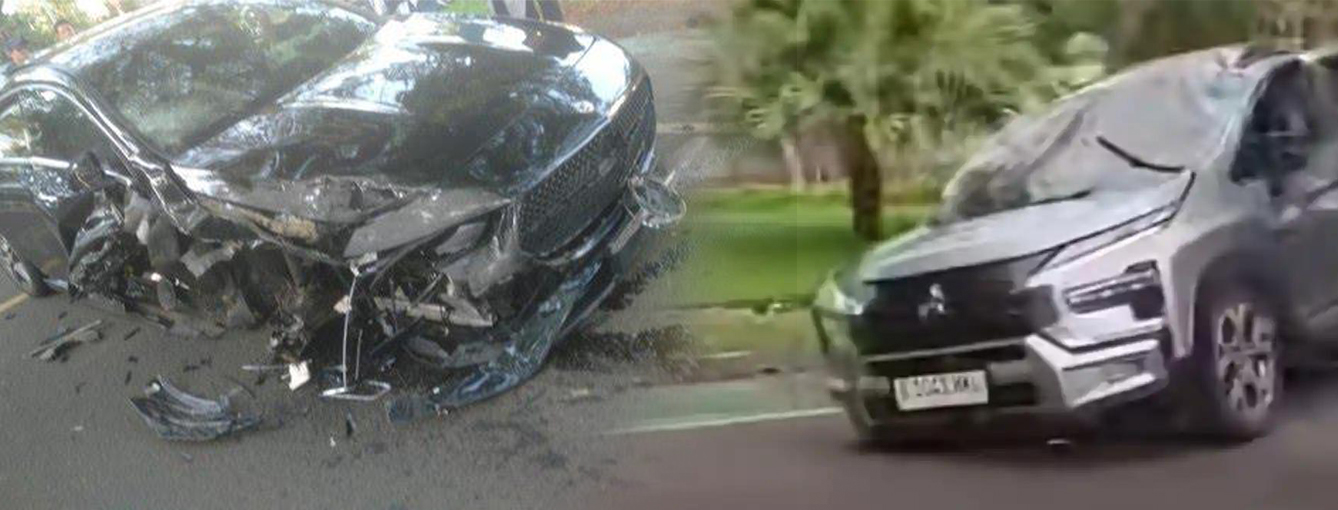 Kecelakaan lalu lintas yang melibatkan dua mobil terjadi di kawasan Alam Sutera, Serpong Utara, pada Senin (30/3) pagi.