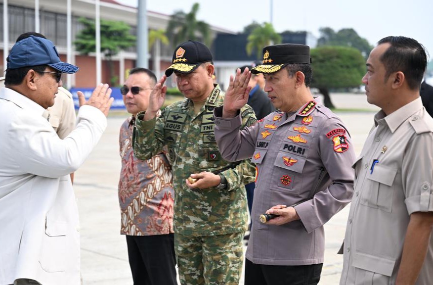 Presiden Prabowo saat menuju Jepang dari Halim. Foto : Ist