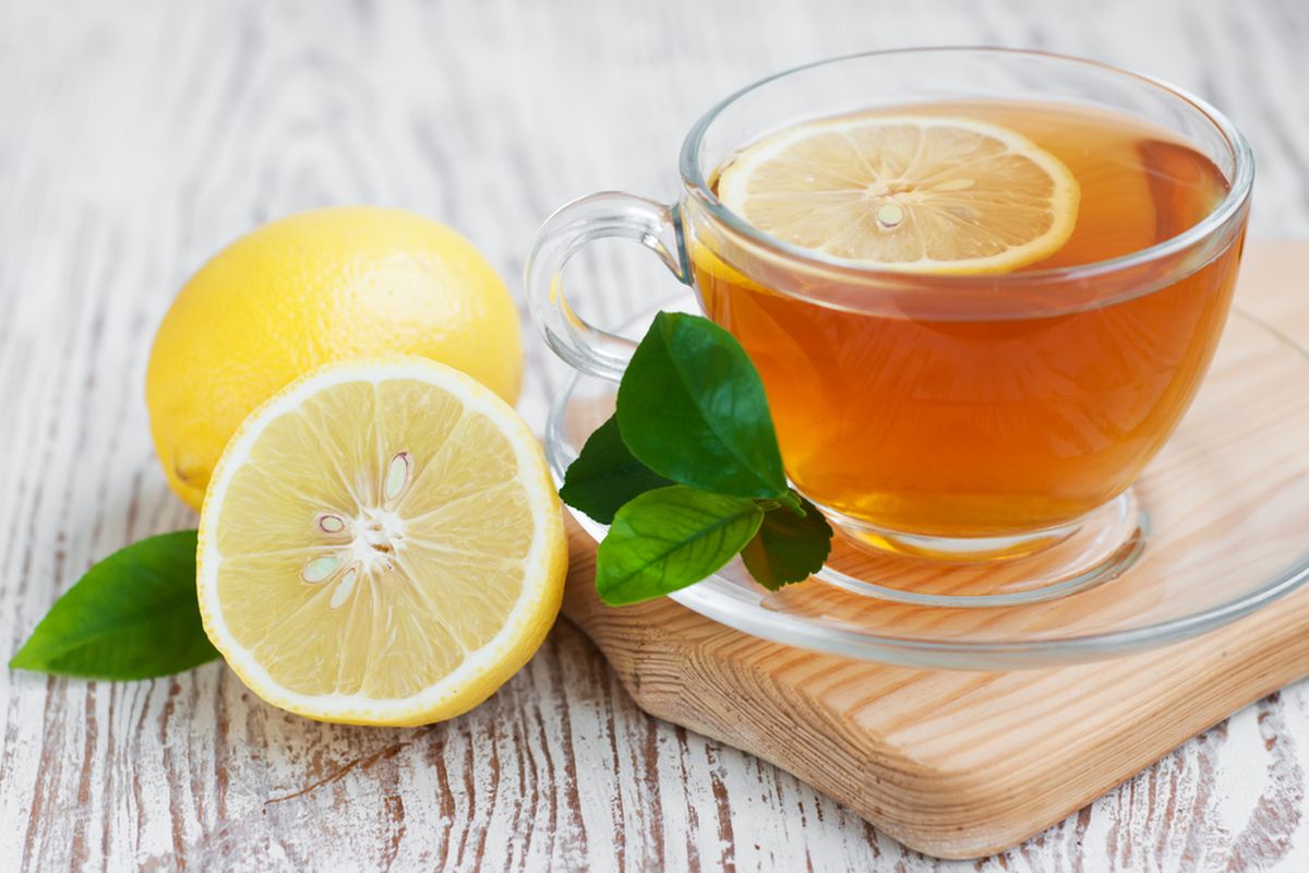 Minuman Teh Hijau dan Jeruk Lemon. Foto : Ist