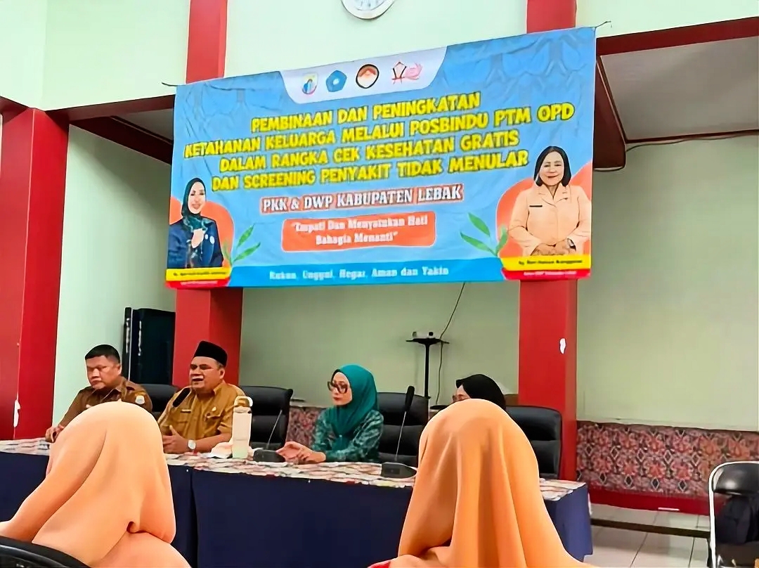 Ketua Tim Penggerak PKK Lebak, Belia Hasbi Asyidiki Jayabaya, Aula Dinas Kesehatan (Dinkes) Kabupaten Lebak, Selasa (7/4/2026).(Istimewa)