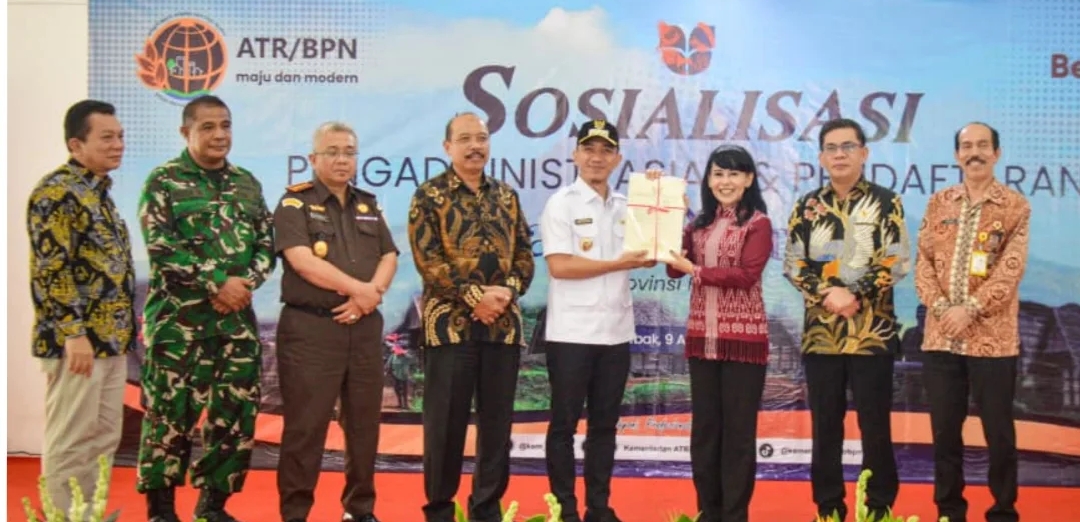 Acara sosialisasi pengadministrasian dan pendaftaran tanah ulayat (tanah adat), di Pendopo Bupati Lebak, Kamis (9/4/2026).(Istimewa)